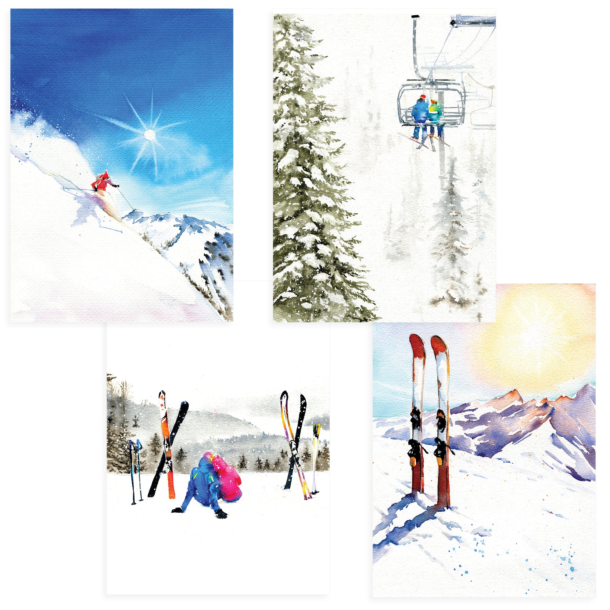 Ski Escape | 16 Note Cards