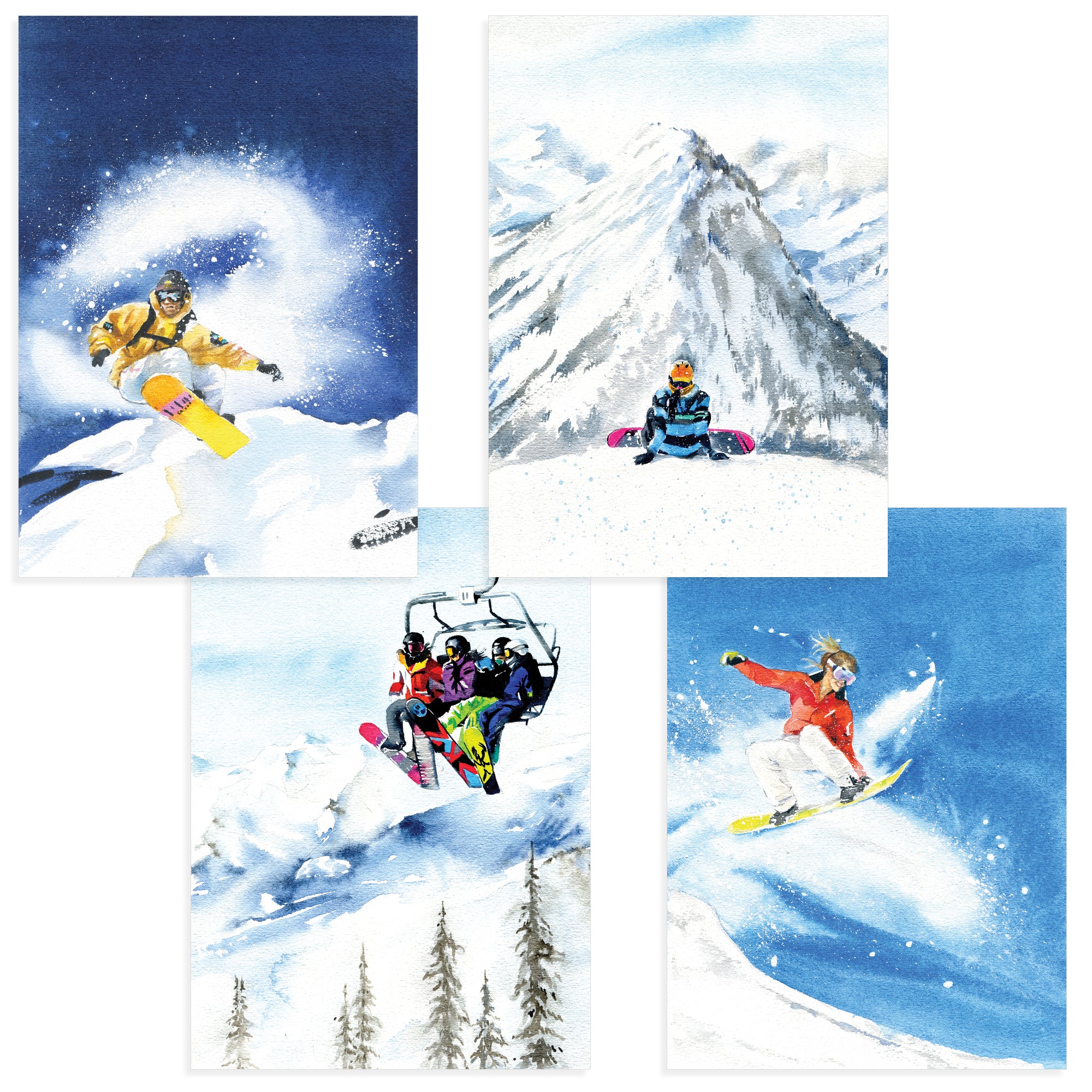 Snowboarding Dream | 16 Notecards
